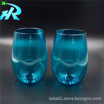 Coloured PET Plastic Wedding Cups Wine Glasses